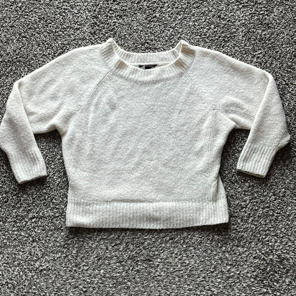 Victorias Secret Sweater Womens Small Off White Cozy Winter Crewneck Sweater
